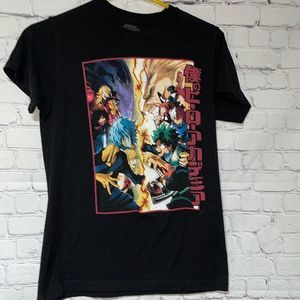 Anime Tee MHA Small Black